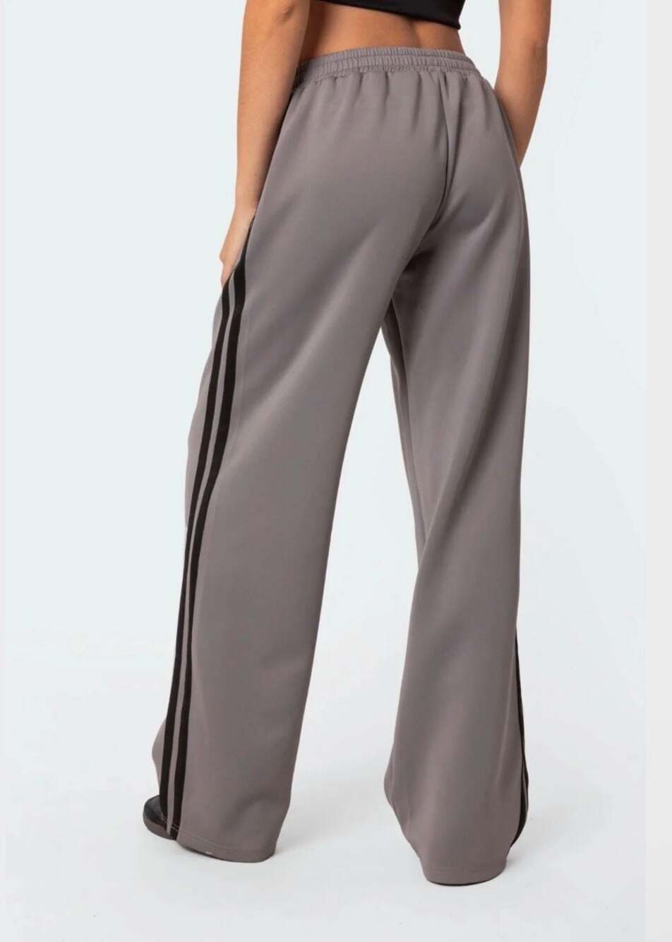 NWT Edikted Robyn Track Pants in Dark Gray - Picture 2 of 11